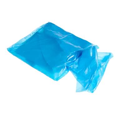 BLUE PLASTIC APRONS FLAT PACK X 100