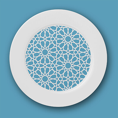 Blue Patterned Plate