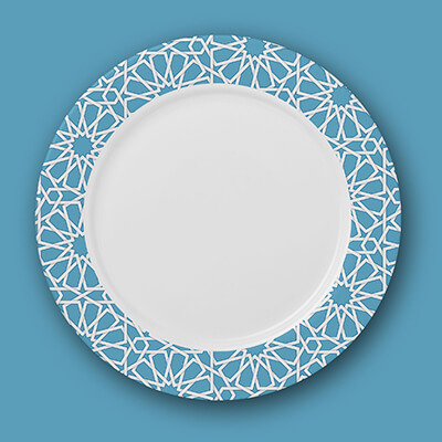 Blue Patterned Plate