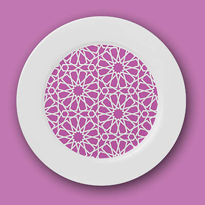 Purple Patterned Plate