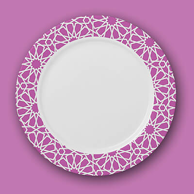 Purple Patterned Plate