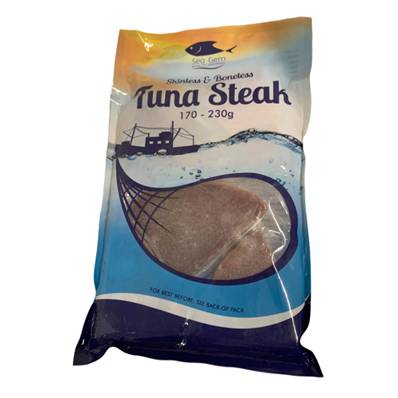 SEAKTACH TUNA STEAKS SKINLESS & BONELESS 170 -230GM