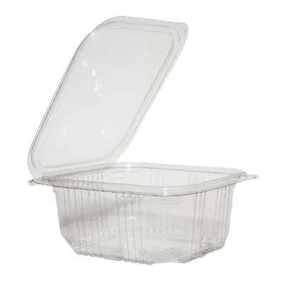 MAJESTIC CLEAR 500CC HINGED PLASTIC CONATINER X 500