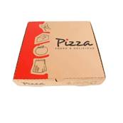 10 INCH FRESH & DELICIOUS BROWN/RED PIZZA BOZES X 100