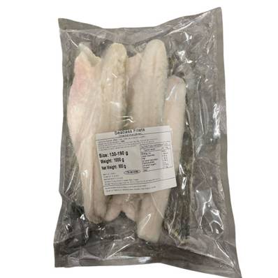 SEABASS FILLETS 120G- 140G 5 x 1KG