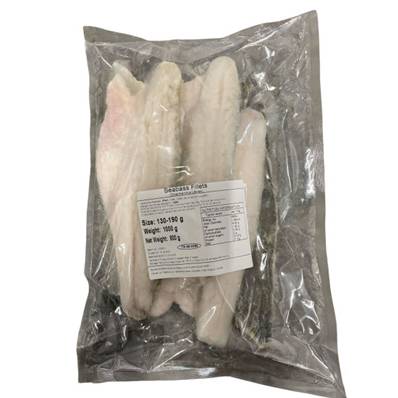 SEABASS FILLETS 120G-160G 1KG 1 bag only