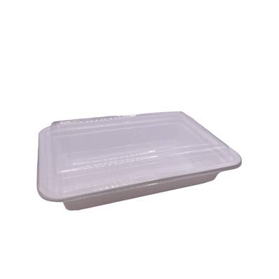 H-PACK 3 COMP RECTANGULAR BLACK BASE CLEAR LID X 150