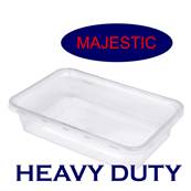 C500 HEAVY PLASTIC CONTAINER & LID X 250 MAJESTIC