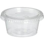 H-PACK 2OZ HEAVY DUTY CLEAR PORTION CUP & LIDS 800