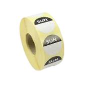 SUNDAY DAY DOT LABEL