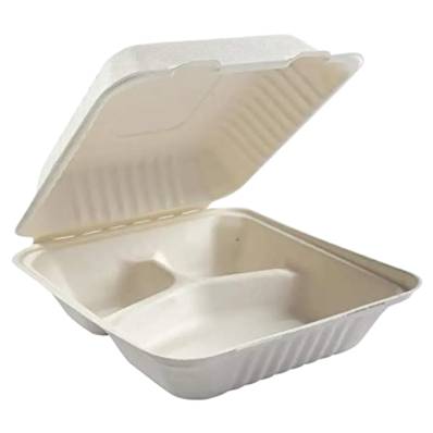 3 COMPARTMENT BAGASSE WHITE MEAL MOX BMB3 X 200