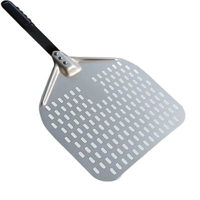 PIZZA PEEL PERFORATED BLADE ROUND 13'' X 13'' HANDLE 65cm