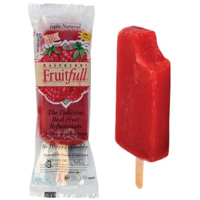 FRUITFULL RASPBERRY ICE LOLLIE X 24