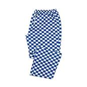 L BLUE CHECKED TROUSER ELASTICATED WAIST LARGE
