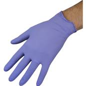 LARGE PURPLE NITRILE P/FREE GLOVES X 100
