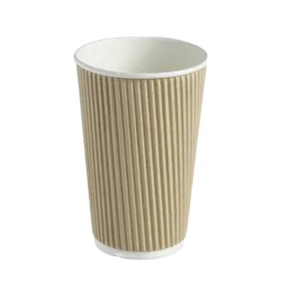KRAFT 16oZ Ripple WALL COFFEE CUP 25 pack