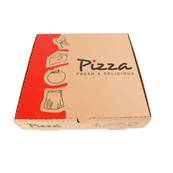 14 INCH X 50 FRESH & DELICIOUS BROWN/RED PIZZA BOXES