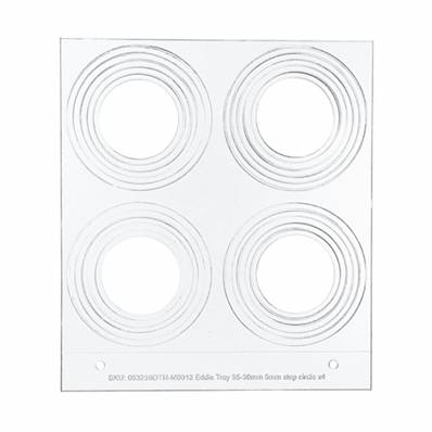 EDDIE MANUAL TRAY 12 CM SQ- 4 X 55/50/45/40/35/30 MM CIRCLES