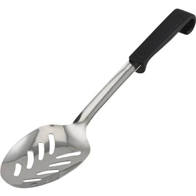 BUFFET PRO SERVING SPOON SLOTTED BLACK HANDLE 14 INCH