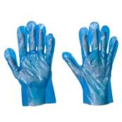 Disposable Polyethylene Plastic Gloves (Blue) Box of 100