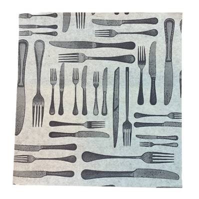 GREASEPROOF PAPER CUTLERY DESIGN X 500 6 INCH