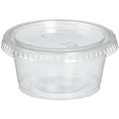 H-PACK 2OZ HEAVY DUTY CLEAR PORTION CUP & LIDS 800