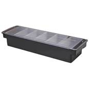 CONDIMENT DISPENSER BLACK 6 COMPARTMENT