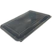 H-PACK 58oz RECTANGLE BLACK BASE CONATINER WITH LID 150