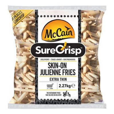 MCCAIN SURECRISP SKIN ON JULIENNE FRIES 4 X 2.27KG