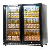 Double Hinged-Door Bottle Cooler - Black