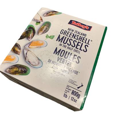 NEW ZEALAND MUSSEL 1/2 SHELL MEDIUM 1KG