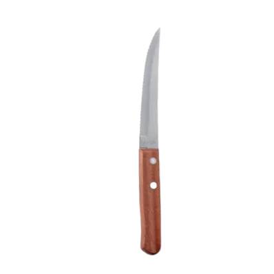 SIGNATURE STYLE 18/0 S/S WOODEN HANDLE STEAK KNIFE X 12