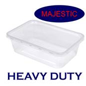 C650 HEAVY PLASTIC CONTAINER & LID X 250 MAJESTIC