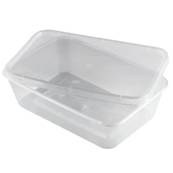 H-PACK HD M/W RECTANGULAR CONTAINER AND LID 1000ML 250