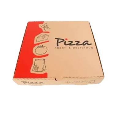 10 INCH FRESH & DELICIOUS BROWN/RED PIZZA BOZES X 100
