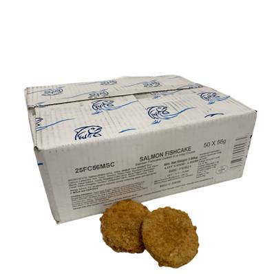 BREADED SALMON FISH CAKE 50 X 56G