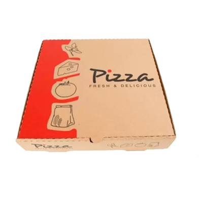 14 INCH X 50 FRESH & DELICIOUS BROWN/RED PIZZA BOXES