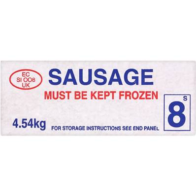 CUMBERLAND SAUSAGE 8S 4.54KG FROZEN