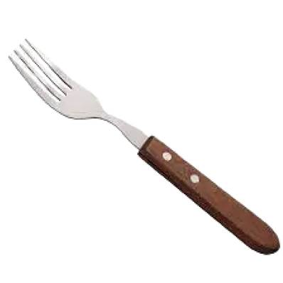 UTOPIA WOODEN HANDLE STEAK FORK X 12