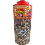 VIDALTRAFFIC LIGHT LOLLIPOPS APPROX 150 PIECES