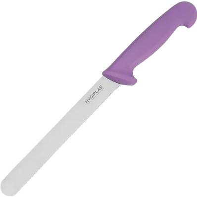 HYGIPLAS BREAD KNIFE PURPLE 8 INCH