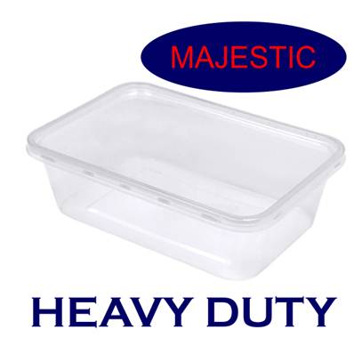 C650 HEAVY PLASTIC CONTAINER & LID X 250 MAJESTIC