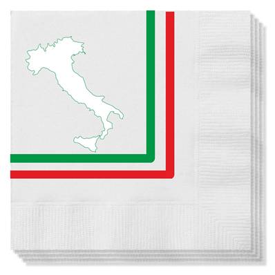 ITALIAN MAP WITH ITALIAN BORDER 40/2PLY WHITE 2000