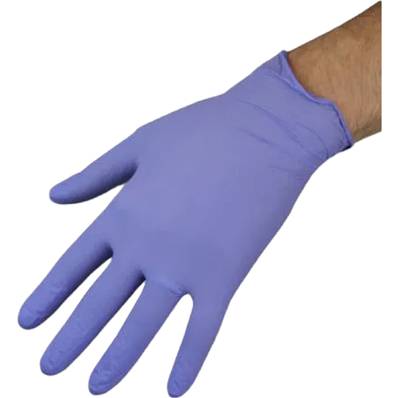 LARGE PURPLE NITRILE P/FREE GLOVES X 100