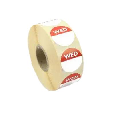 WEDNESDAY DAY DOT LABEL