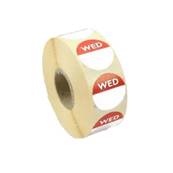 WEDNESDAY DAY DOT LABEL
