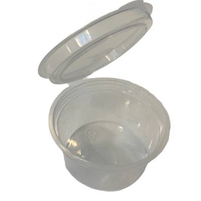 MAJESTIC 1oz PLASTIC HINGED SAUCE CUPS X 1000