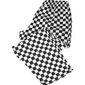 L BLACK CHECKED TROUSER ELASTICATED WAIST LARGE