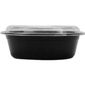 H-PACK 32oz ROUND BLACK BASE CONAINER WITH LID 150
